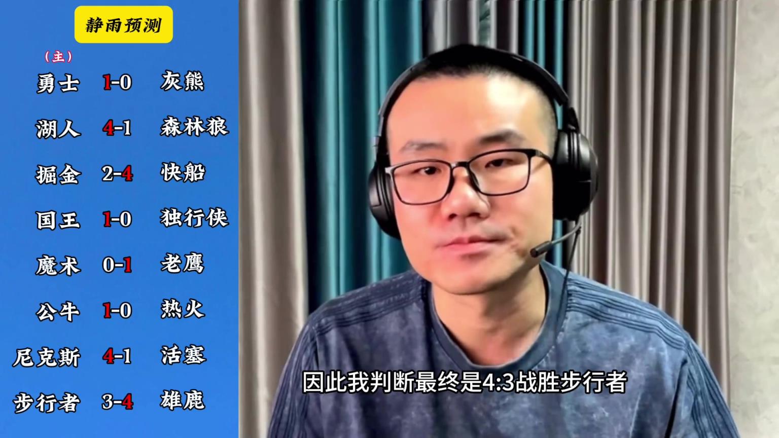 你同意嗎？靜雨對(duì)東西部季后賽球隊(duì)的預(yù)測(cè)：勇贏(yíng)熊 湖船尼鹿晉級(jí)